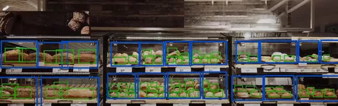 A picture showing bread detection in a bakery